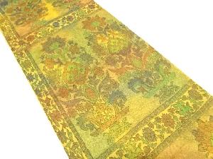 花更紗模様織り出し袋帯